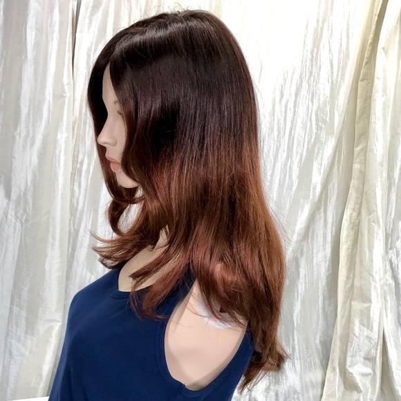 NWT Red Balayage Long Layers Mid Back Length Wig - Picture 4 of 8